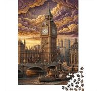 Big Ben Londres Puzzle Premium 1000 Pièces pour Seniors Anti-Stress Loisirs Créatifs Cadeau d'anniversaire 52x38cm/1000pcs