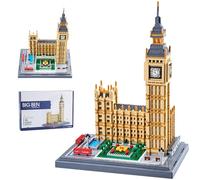 Big Ben Maquette Jeux de Construction, 6473 Pièces Ensemble de Construction Landmark Architecture, Nano Micro Londres Tour de l'horloge Blocs de Construction Non Compatible avec Les Grandes Marques