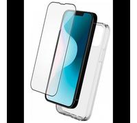 - Coque de protection pour téléphone portable - polyuréthanne thermoplastique (TPU) - transparent - avec Protecteur d'écran en verre trempé - pour