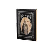 Big Ben - Page intérieure vierge - Manuels architecturaux rétro européens - Cyan - Format A5