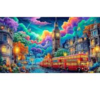 Big-Ben-Palace-of-Westminster-London 1000 pièces Papier recyclé Puzzle Jeu Familial Amusant & Stimulant pour Adultes Défi de Jeu éducatif pour Relaxation, créativité et Cadeaux 38x52/1000 pièces