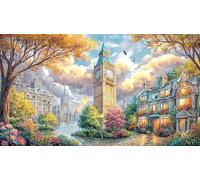 Big-Ben Puzzle pour Adultes 1000 pièces Papier recyclé Défi de Jeu éducatif pour décoration Murale et Cadeaux Beau Puzzle de décoration 70x50/1000 pièces