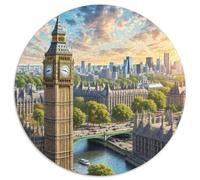 Big Ben, Royaume-Uni 1000 Pièces Jigsaw Puzzles Puzzle Circulaire pour Adultes Et Enfants Cadeaux Jeu D'Intelligence De l'art De La DécoRat ION Moderne 1000pcs (67.5x67.5cm)