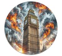 Big Ben, Royaume-Uni 1000 Pièces Jigsaw Puzzles Puzzle Circulaire pour Adultes Et Enfants Cadeaux Jeu D'Intelligence De l'art De La DécoRat ION Moderne 1000pcs (67.5x67.5cm)