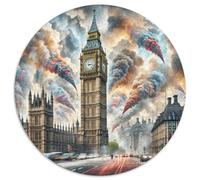 Big Ben, Royaume-Uni 1000 Pièces Puzzles Classiques Puzzles Ronds pour Enfants Cadeaux Jeu D'Intelligence De l'art De La DécoRat ION Moderne 1000pcs (67.5x67.5cm)