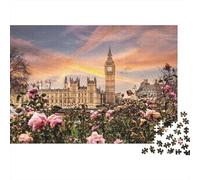 Big Ben Sunset View Colourful Dog by Big Ben 1000 Pieces Puzzle for Adults Unique Classic Educational Games 52x38cm/1000pcs