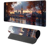 Big Ben Tapis de Souris Gaming 1200x600x3mm, Tapis de Souris XXL Londres, sous Main Bureau, Mouse Pad avec Rubber Base, Mousepad avec Coutures sur Les Bords, pour Gamer, PC Accessoires Bureau G-3681