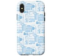 Big Ben Taxi Guard Tower Bridge London Bleu Clair Coque pour iPhone X/XS
