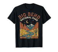 Big Bend National Park Texas Retro Night Desert Canyon Scène T-Shirt