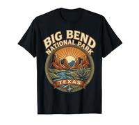 Big Bend National Park Texas Vintage Sunset Mountain Emblème T-Shirt
