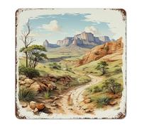 Big Bend Texas National Park Plaque en métal 30,5 x 30,5 cm personnalisée pour café, bar, cour, bureau - Plaque en métal pour amoureux de la nature ou voyageur