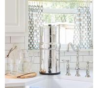 Big Berkey Système de Filtre à Eau de comptoir en Acier Inoxydable alimenté par gravité avec 2 filtres Authentiques Berkey Elements BB9-2 Noir 8 l