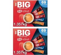Big Biscuit Box Kitkat & Friends - 69 barres à biscuits au chocolat - KitKat, Blue Riband, Toffee Crisp - Total de 138 barres de chocolat (lot de 2) NAEM