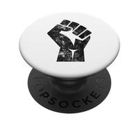 Big Black Levé Poing Salut d'Unité Solidarité Résistance PopSockets PopGrip Adhésif