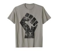 Big Black Levé Poing Salut d'Unité Solidarité Résistance T-Shirt