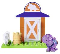 Big-Bloxx - Étable de Ranch de Dinosaure avec Dino Tango - Blocs de Construction (16 pièces) pour Petite Maison de Dinosaure avec Figurine de Dinosaure, pions pour Enfants de 18 Mois à 5 Ans
