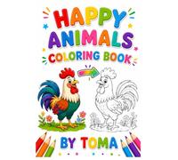 Big Book of Colouring Animals : For Children Ages 3+ Color by Example with 80+ Cute Animals . Fun Characters & Easy Designs: Copy the Colors ! Cute Animals Coloring Book for Kids ages 3-8