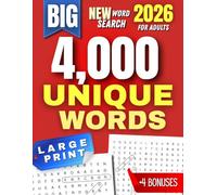 Big Book of Large Print Word Search Puzzles For Adults and Seniors: 4000 New Words for Fun and Relaxation | Solutions Included | Word Find Book
