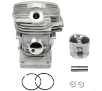Big Bore Cylindre de 47 mm et pour assemblage de piston pour tronçonneuses à gaz MS291 MS291C MS271 Pièce de rechange 1141 020 1206 Kit complet avec joints argentés (assemblage cylindrique)