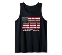 Big Boy 4014 Train Engineer Steam Train American Flag July 4 Débardeur