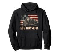 Big Boy 4014 Train Engineer Steam Train American Flag July 4 Sweat à Capuche