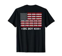 Big Boy 4014 Train Engineer Steam Train American Flag July 4 T-Shirt