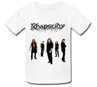 Big Boys' Girls' Rhapsody of Fire Band Logo Art T Shirt 3XL