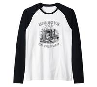 Big Boys Toy on The Road Trucker Cadeau pour Papa Manche Raglan