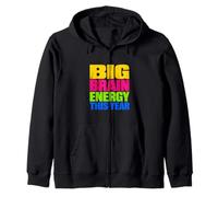 Big Brain Energy This Year Typographie colorée audacieuse Sweat à Capuche
