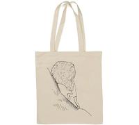 Big Brain Sysiphus Wojak Boulder Sac fourre-tout en coton naturel Blanc