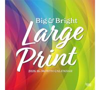 Big & Bright Calendrier mural mensuel carré 2026 30,5 x 61 cm Papier mat Sans plastique BrownTrout Grande police facile à voir