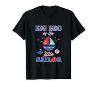 Big Bro of The Little Sailor Nautical Anniversaire Garçon Famille T-Shirt