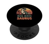 Big Bro Saurus Dinosaure Frère Rétro Coucher de Soleil PopSockets PopGrip Adhésif