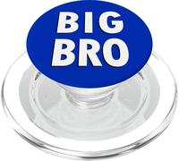 Big Bro Simple Texte Noir et Blanc Grand Brother PopSockets PopGrip pour MagSafe