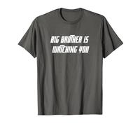 Big Brother is Watching You White Bold Citation Orwell 1984 T-Shirt, Homme, Asphalte, 4XL