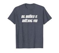 Big Brother is Watching You White Bold Citation Orwell 1984 T-Shirt, Homme, Bleu Chiné, XL