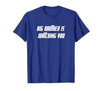 Big Brother is Watching You White Bold Citation Orwell 1984 T-Shirt, Homme, Bleu Royal, XL