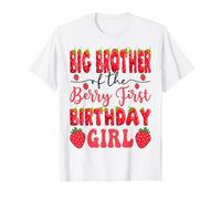 Big Brother of The Berry, Premier Anniversaire, Fille, Strawberry T-Shirt