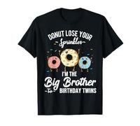 Big Brother to Birthday Twins Donut Fête sur Le thème du 1er 2e 3e T-Shirt