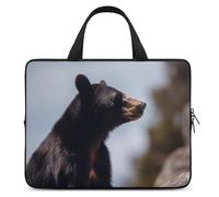 Big Brown Bear - Housse pour ordinateur portable de 15 pouces ultra fine et imperméable avec dragonne