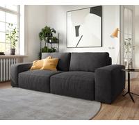 Big canapé Lanzo 230x95 cm microfibre noir