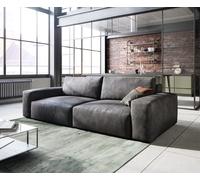 Big canapé Lanzo 230x95 cm similicuir vintage anthracite