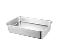 Big Cat Box - Toilettes pour grands chats, bac à litière pour chat | Grande boîte pour chat | Boîte à déjections canines antiadhésive résistante aux éclaboussures, grande boîte en acier inoxydable