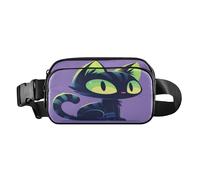 Big Cat Sac banane élégant pour homme et femme, sac banane imperméable avec sangle réglable pour l'entraînement, la course à pied, la randonnée Violet, Poisson de combat esthétique, 1 size