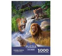 Big Cats Faune 1000 Pièces Puzzle Adultes Et Enfants Décoration D Intérieur Jeu De Créatif Impossible 38x26cm/1000pcs