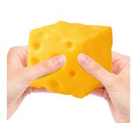 Big Cheese Squishy Sensory Toys, Realistic Cheese Shape, Funny Squeeze Toys, Pocket Stress Toy with Soft Foam, PU Foam with Slow Rebound, Desk Accessories, Toy for Adults Kids Home Office Travel