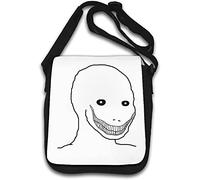 Big Creepy Smile Wojak Meme Sac à bandoulière Blanc