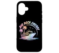 Big Deck Energy Bateau de croisière drôle Voyage Vacances Tie Dye Coque pour iPhone 16
