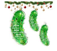 Big Dill Décoration de Noël en forme de cornichon 2025 Premier Noël dans une nouvelle maison Couples pour jeunes mariés Décoration en verre souvenir
