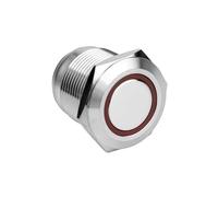 Big Discount 19mm Dia 1NO Latching Push Button Switch Red Ring Non-Illuminated Button Switch NWPNLXEA